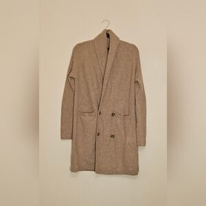 J. Crew Double-Breasted Cardigan Coat in Supersoft Yarn SIZE XS-HEATHER TOFFEE